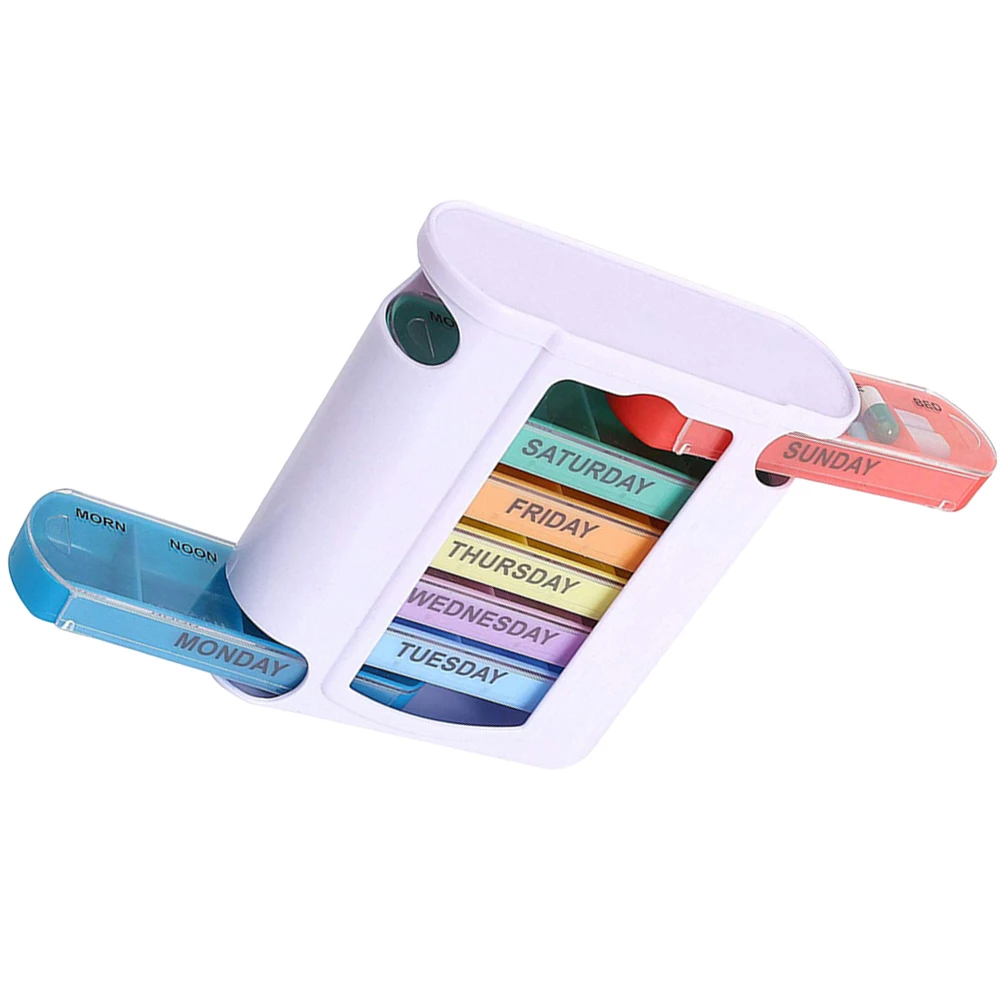 

Portable 8-Grids Medicine Case Drawer Type Weekly Pill Box High Quality Plastic Travel Friendly Lightweight Storage Organizer