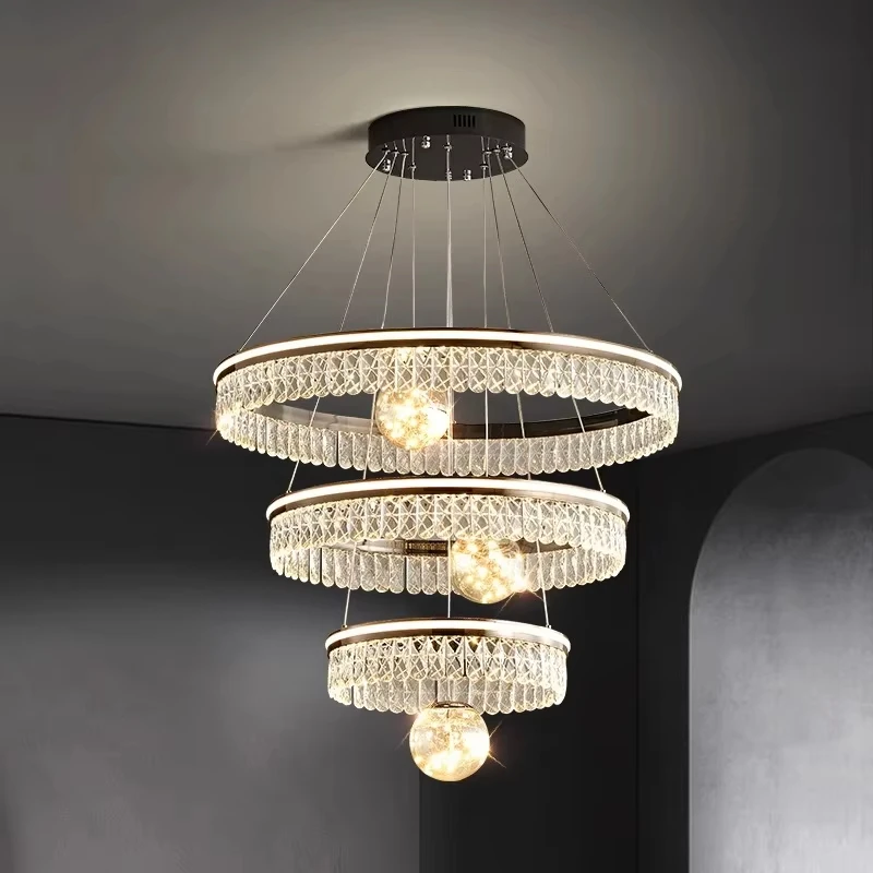 ديكور حديث Led أضواء خواتم قلادة ضوء مصابيح لغرفة المعيشة Led الثريات لغرفة الطعام معلقة ضوء إضاءة داخلية