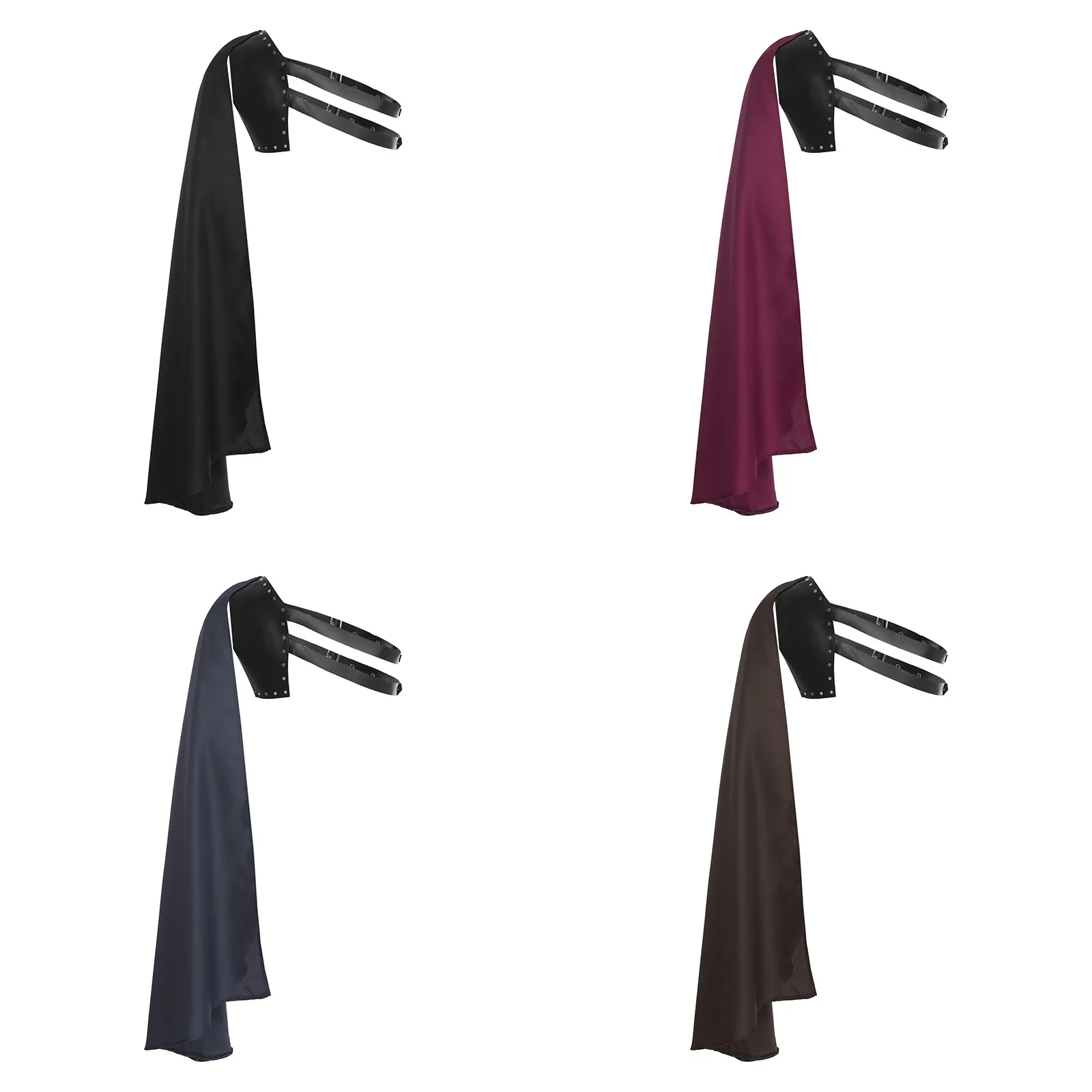 ชุดคลุมคอสเพลย์นักรบโรมันยุคกลางสำหรับผู้ชาย ชุดฮาโลวีน งานปาร์ตี้ธีมซามูไร ผ้าคลุมไหล่ครึ่งตัว