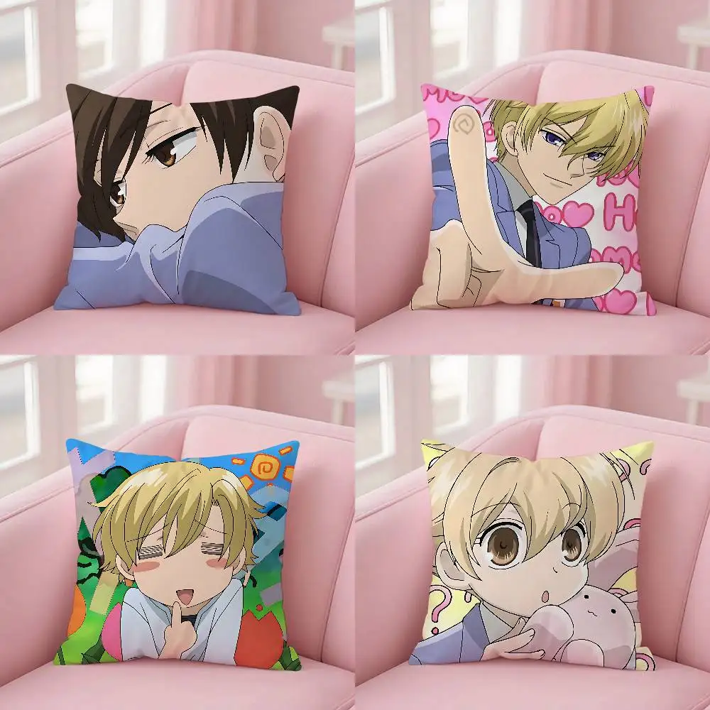 Ouran High School Host Clubs Case Plush Fabric Soft Pillowcase Double Sided Print Cushion Cover Household Gifts