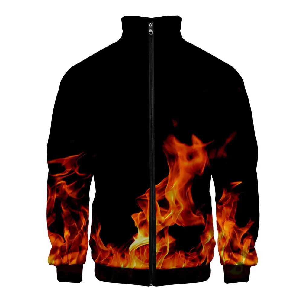 Coats Color Flame 3D Print Jacket Uniform Sweatshirt for Men Women Clothing Clothes Fashion Anime Hoodies