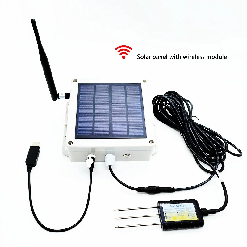 

Smart Agriculture Integrated 7 in 1 Online Monitoring Datalogger Lora Lorawan Rs485 Soil Moisture Temp EC Salinity NPK Sensor