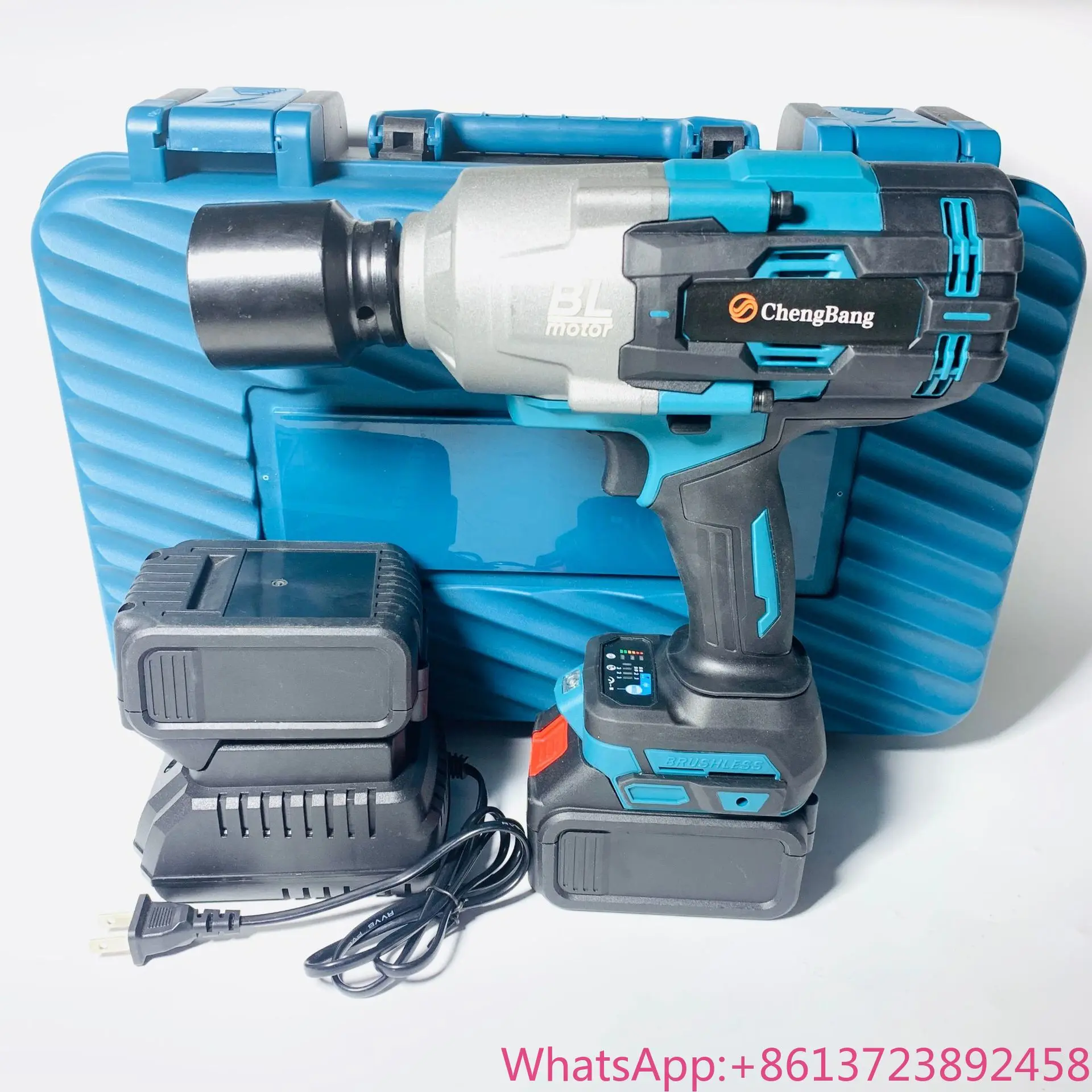 

2100N.m High Torque Rechargeable Brushless Lithium Electric Impact Wrench 3/4" Industrial High Power Heavy Dut y Cordless Wrench