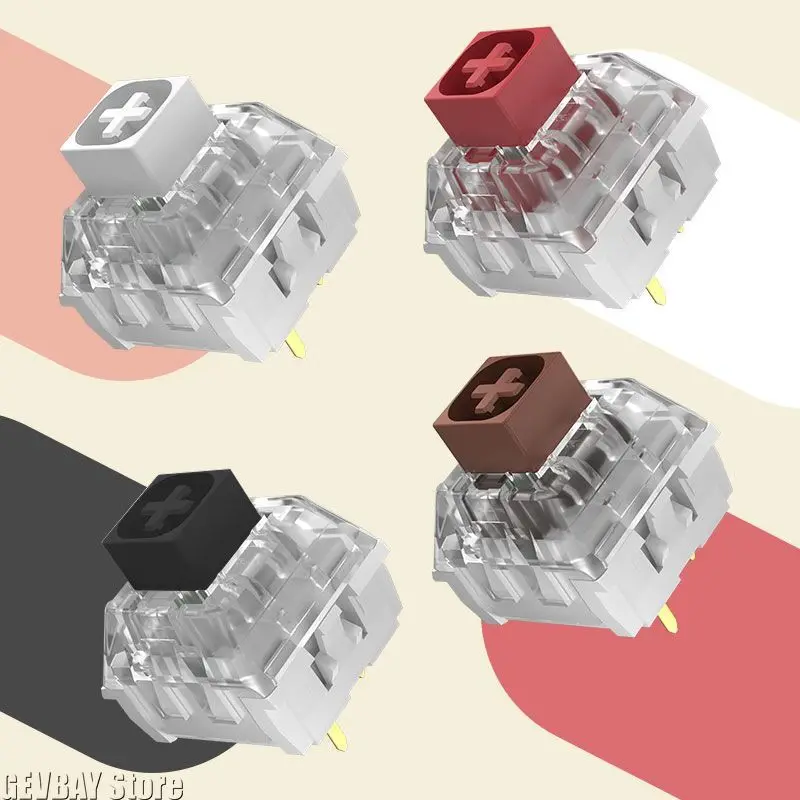 Kailh Box White Mechanical Keyboard Switches,3-Pin 45gf Clicky/Speed Typing/Gaming/Waterproof Switches