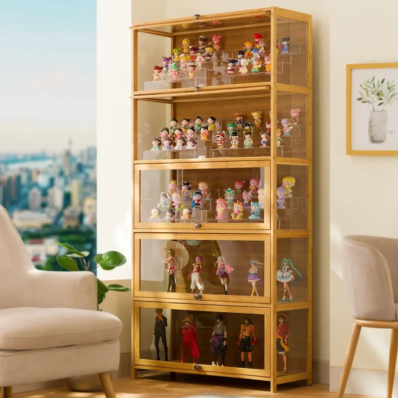 Figure Lego Display Cabinet Model Toy Storage Display Cabinet Acrylic Transparent Imitation Glass Home Building Block Shelf