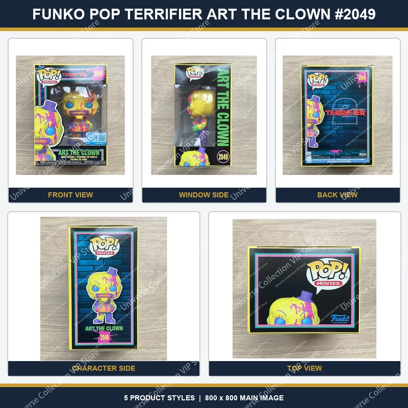 Funko POP Terrifier Art the Clown Fluoreszierende Sammelfigur für Film-Sammlungen und Desktop-Display