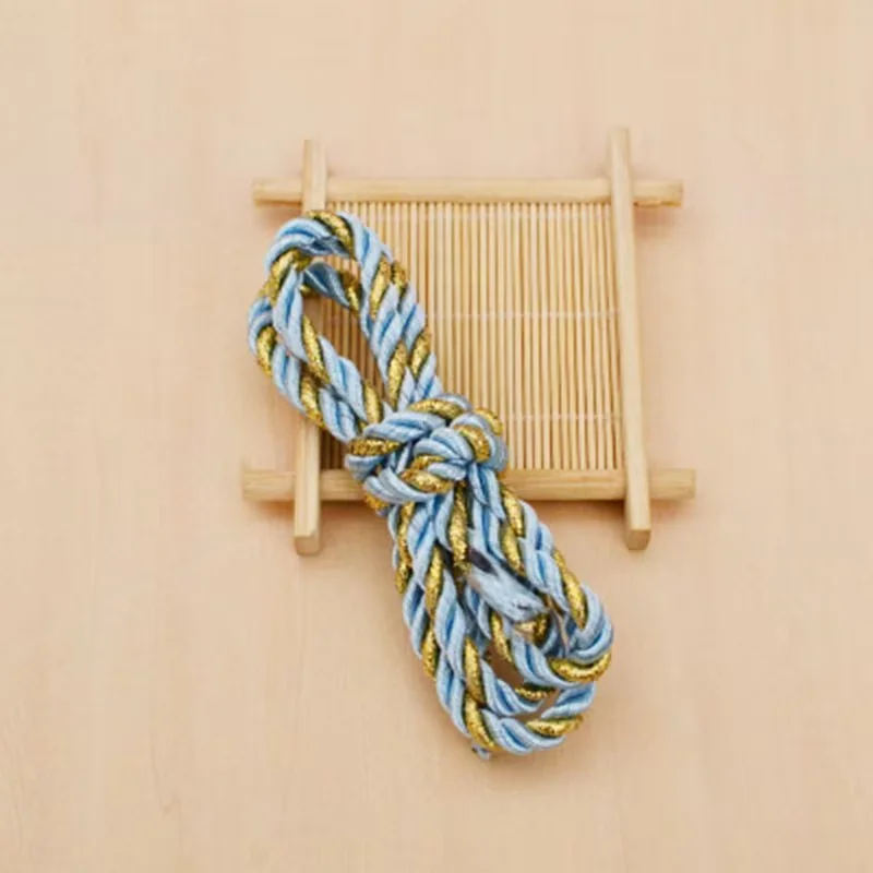 20 meter 3MM 5MM gouden en polyester drievoudig gedraaid koord voor sieraden DIY accessoires