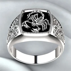 Simple Figure Scorpion Vintage Ring for Women and Men Personality Gothic Metal Geometric Ring Party Jewelry Accessories Gift