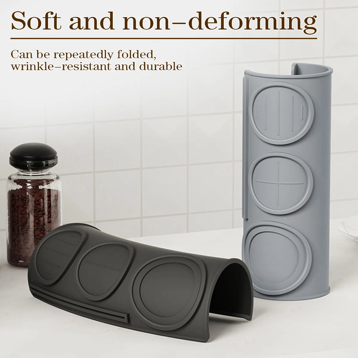 Coffee Tamping Mat, Silicone Waterproof Coffee Mat, Heat Resistant Tamp Mat, 7.8