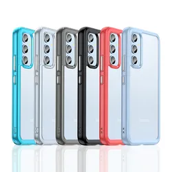 For Samsung Galaxy A54 5G Case Samsung A23 A53 A14 A24 A34 A54 5G Cover Colorful Soft Edge Silicone Transparent Bumper For A54