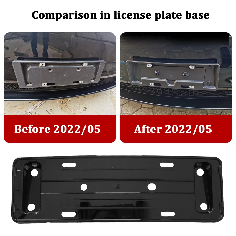 SNAP-ON License Plate Frame for Tesla Model Y After 2022 May Accessories Front License Plates Holder ABS Numbe Mount Bracket