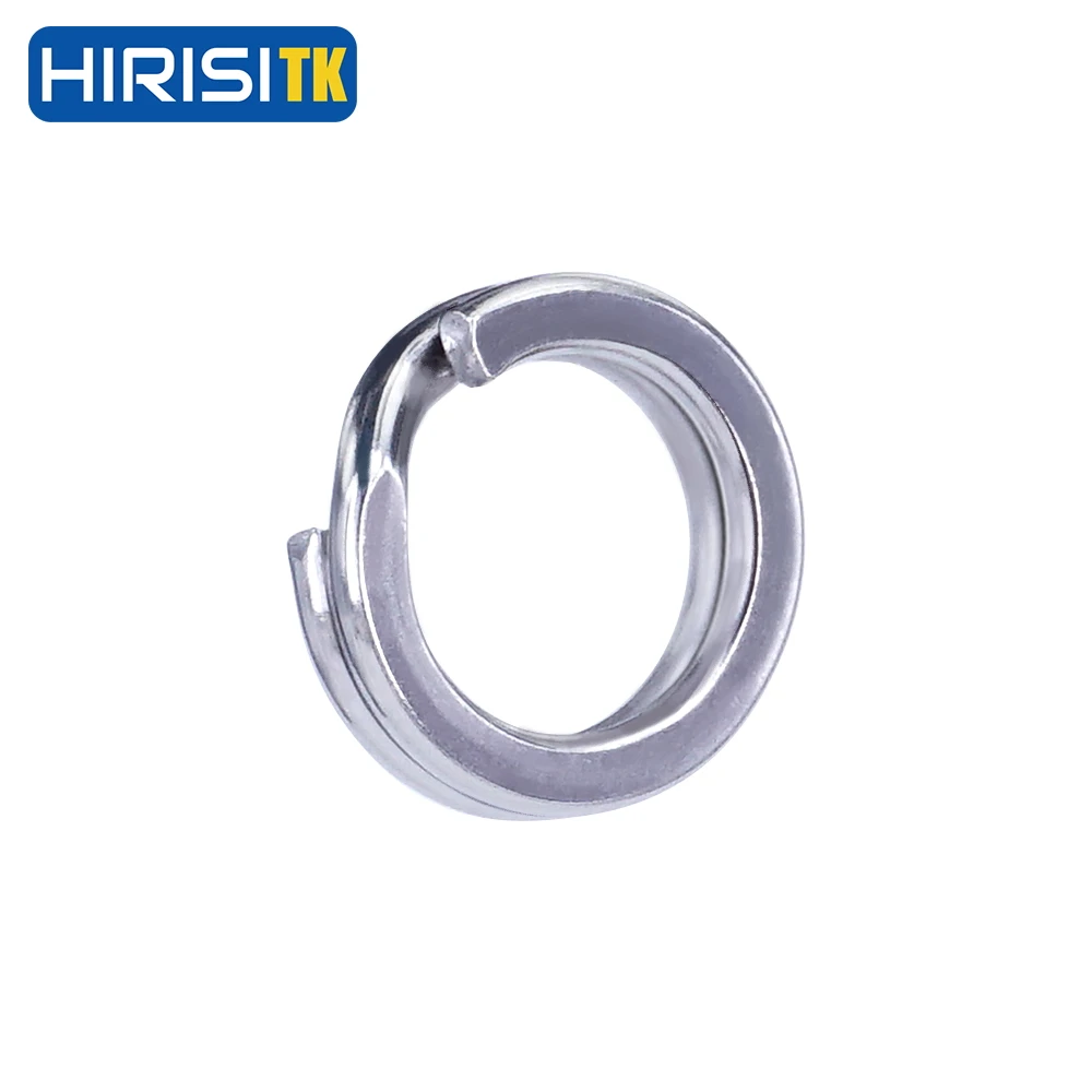 

HirisiTK Split Rings Fishing Stainless Steel Lure Rings Saltwater Terminal Tackles Split Rings Fishing Connectors Snap Rings