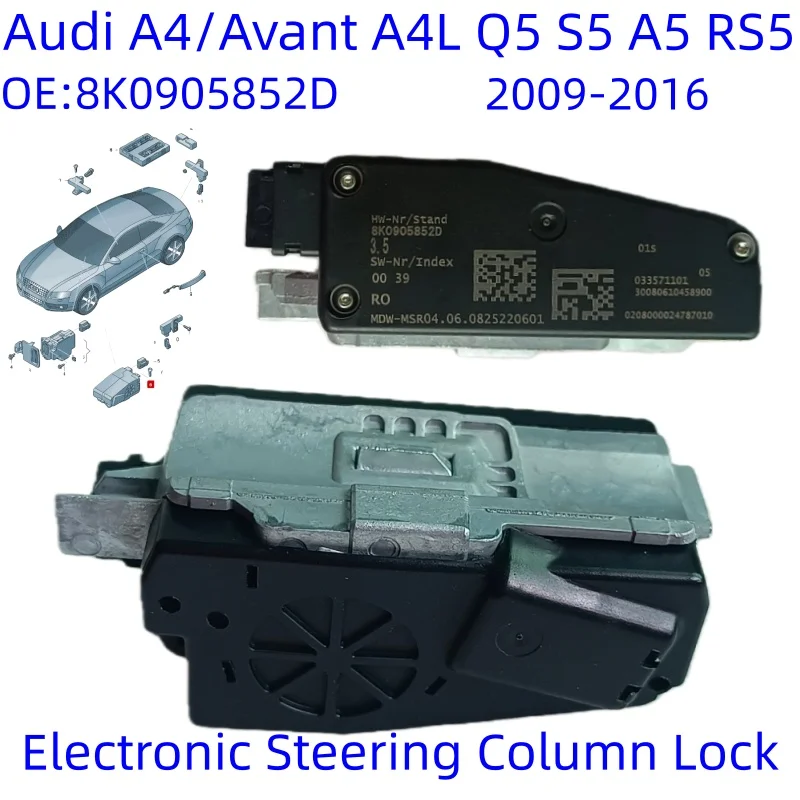 

8K0905852D Car Electronic steering column lock control unit New For Audi A4/Avant/allroad A4L Q5 A5 S5 RS5 8K0905852D, 2008-2016