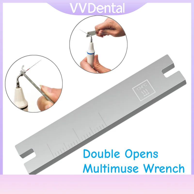 

VV Dental 1pc Scaler Tips Torque Wrench Ultrasonic Endo Wrench Double Opens Multimuse Wrench Key fit Satelec Tip