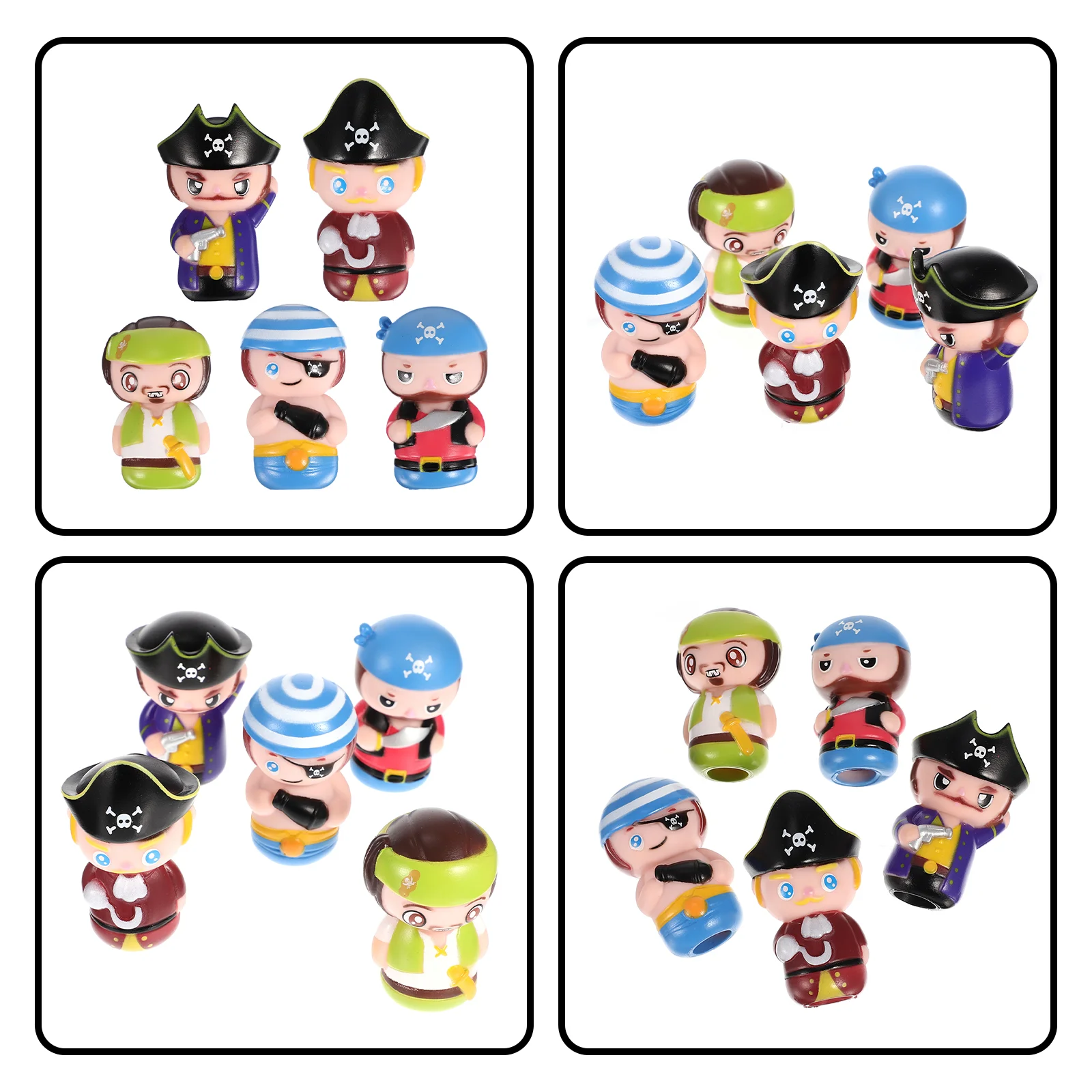 5 pezzi Cartoon Finger Puppets Bulk Party Hand Elasticity Pirate