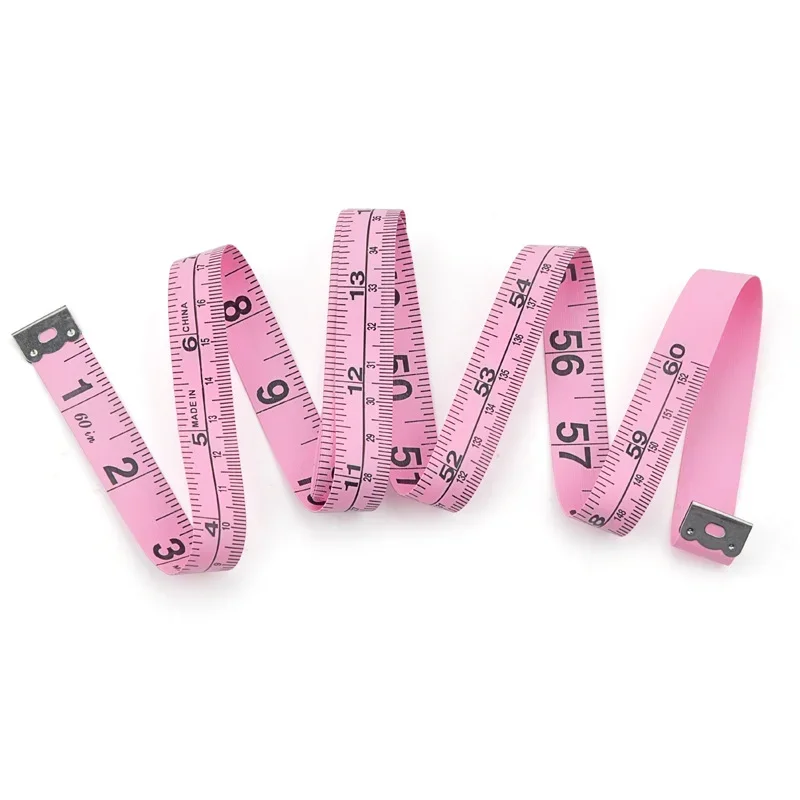 Black Portable Tape Measure Body Measuring Ruler Sewing Tailor Mini Soft Flat Ruler Centimeter Meter Measuring Tape 150cm/60inch