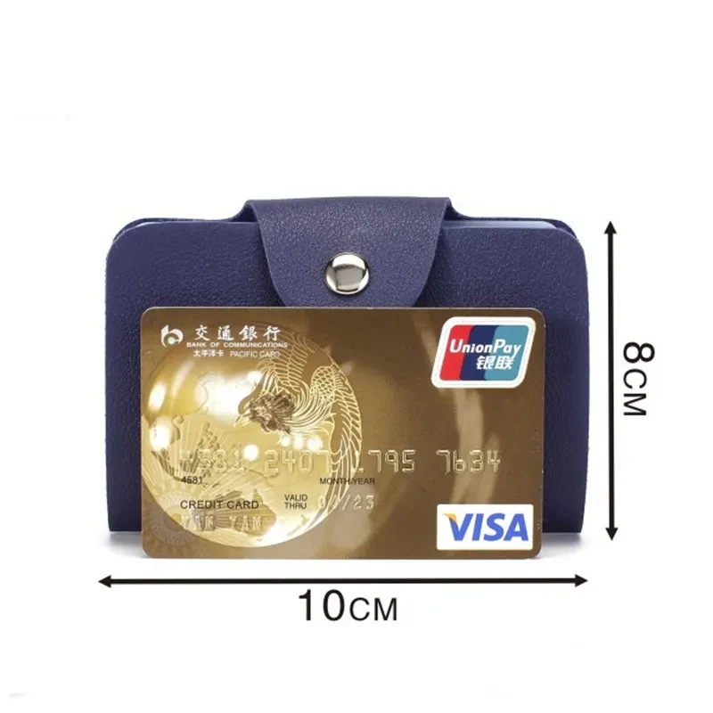 24 Bits Credit Card Holder Business Bank Card Pocket PU Large Capacity Card Cash Storage Clip Organizer Case ID Holder Pouch