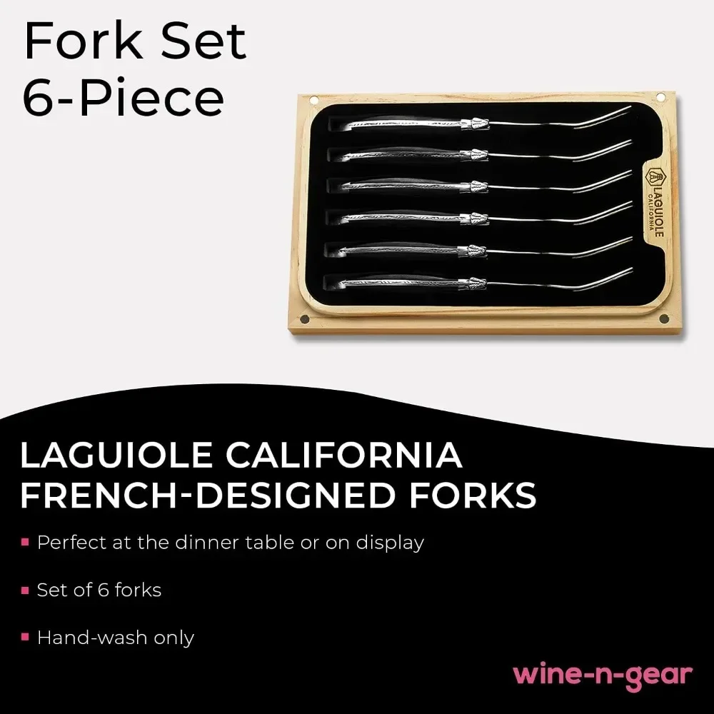 Fork Set -6-piece Set - Stainless Steel - Kitchen and Tableware Dinnerware Sets Utensils for Kitchen Spoons Cutlery Complete Bar