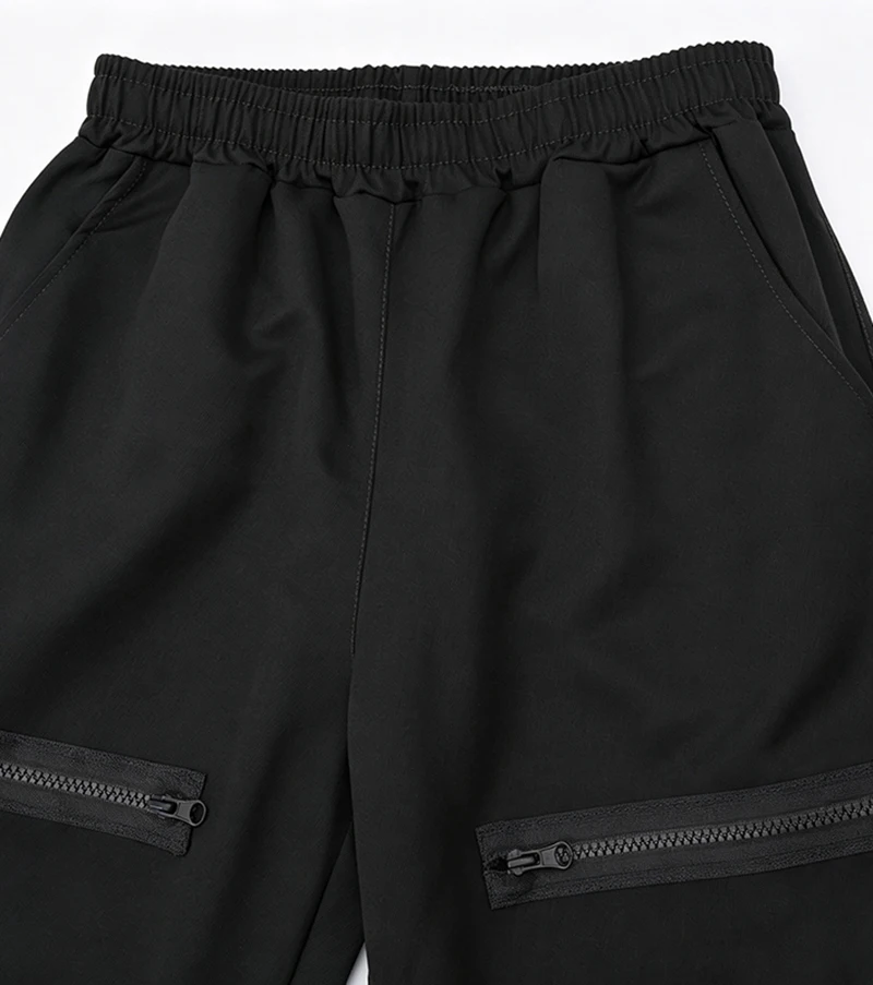Herren Cargo-Hosen mit elastischem Bund, Kordelzug, mehreren Taschen, normaler Passform, geradem Bein, lässige Frühlings- und Herbst-Outdoor-Streetwear-Hosen – Detail 9