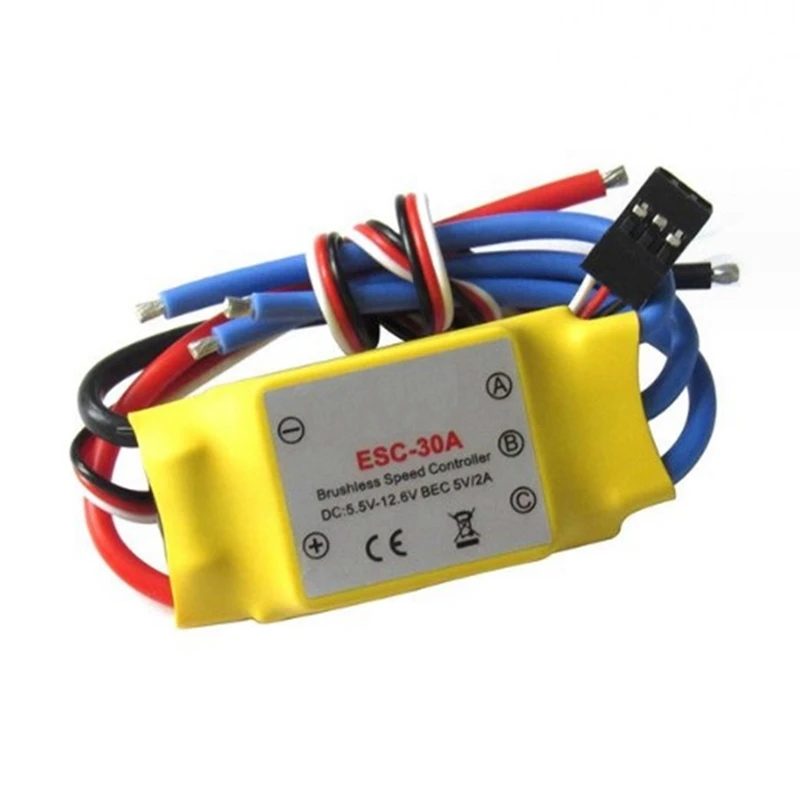 For F450 F550 Fixed-Wing Four-Six-Axis 30A Yellow Brushless Multi-Functional Portable Convenient Electric Control ESC