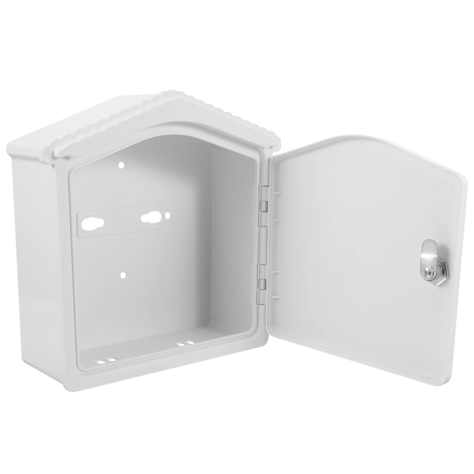 

Plastic Milk Box 22x9x25cm White Sealed Design Lockable Wall Mount Case for Home Delivery Storage Outdoor Roof Use