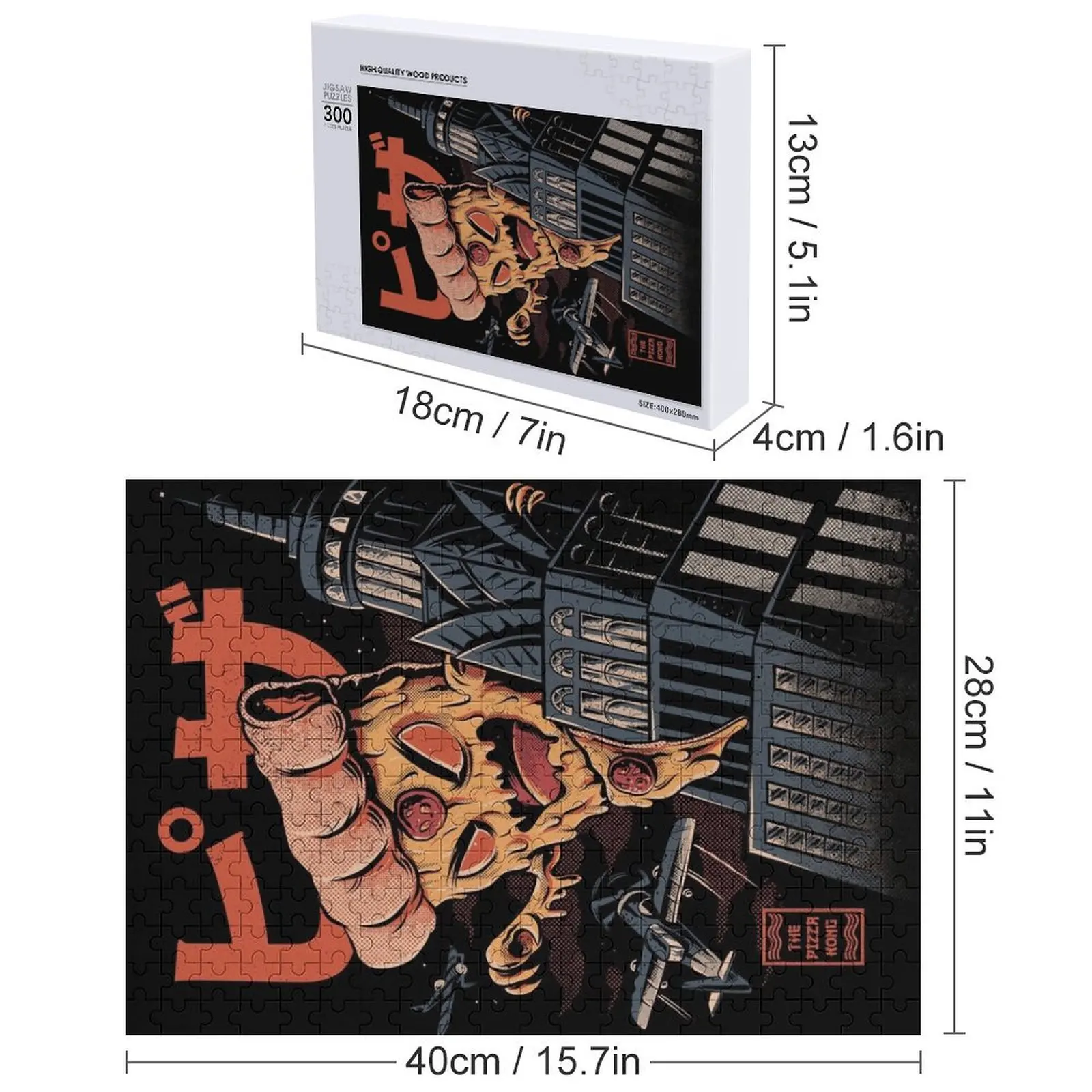 Puzzle Pizza Kong Drewniane Puzzle IQ z Własnym Imieniem