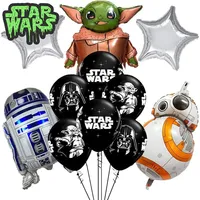 Star Wars Baby Yoda Cartoon Foil Aluminium Balloons Set Birtdhay Party Supplies Toys for Kids Globos Baby Shower Decorations