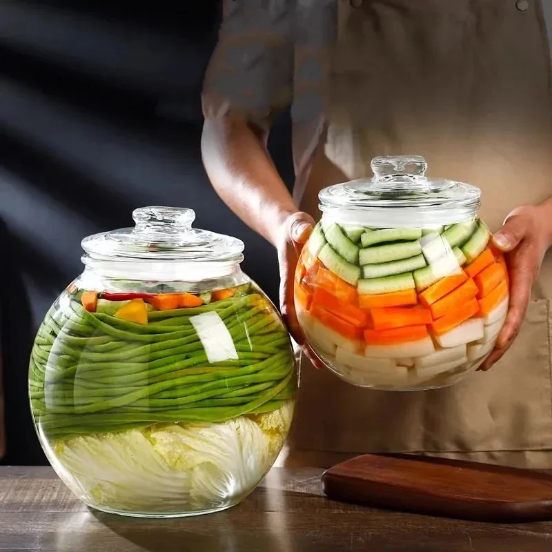 Traditional Fermenting Kit Crock with Airlock Lid Pickle Jar for Pickles Kimchi Sauerkraut Wine Brewing Kombucha