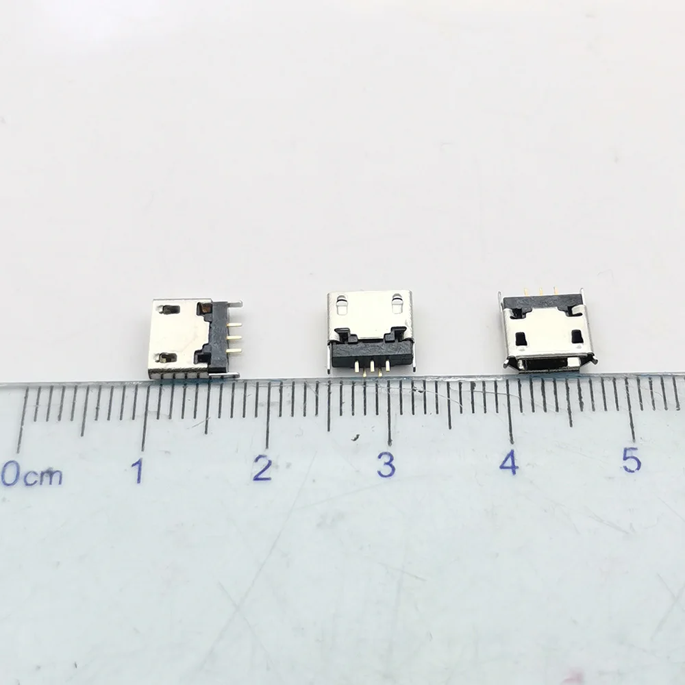 20pcs/Lot New heightened type Vertical MICRO mini USB 5pin female seat 180 degrees Direct plug-in USB 5 pin Connector