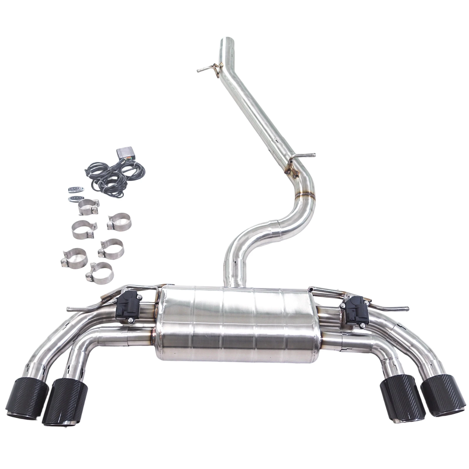 

Catback Exhaust Muffler for Audi A3 2.0T Quattro Electric Valve Exhaust System made of SUS304 Pipe compatible with S3 Diffuser