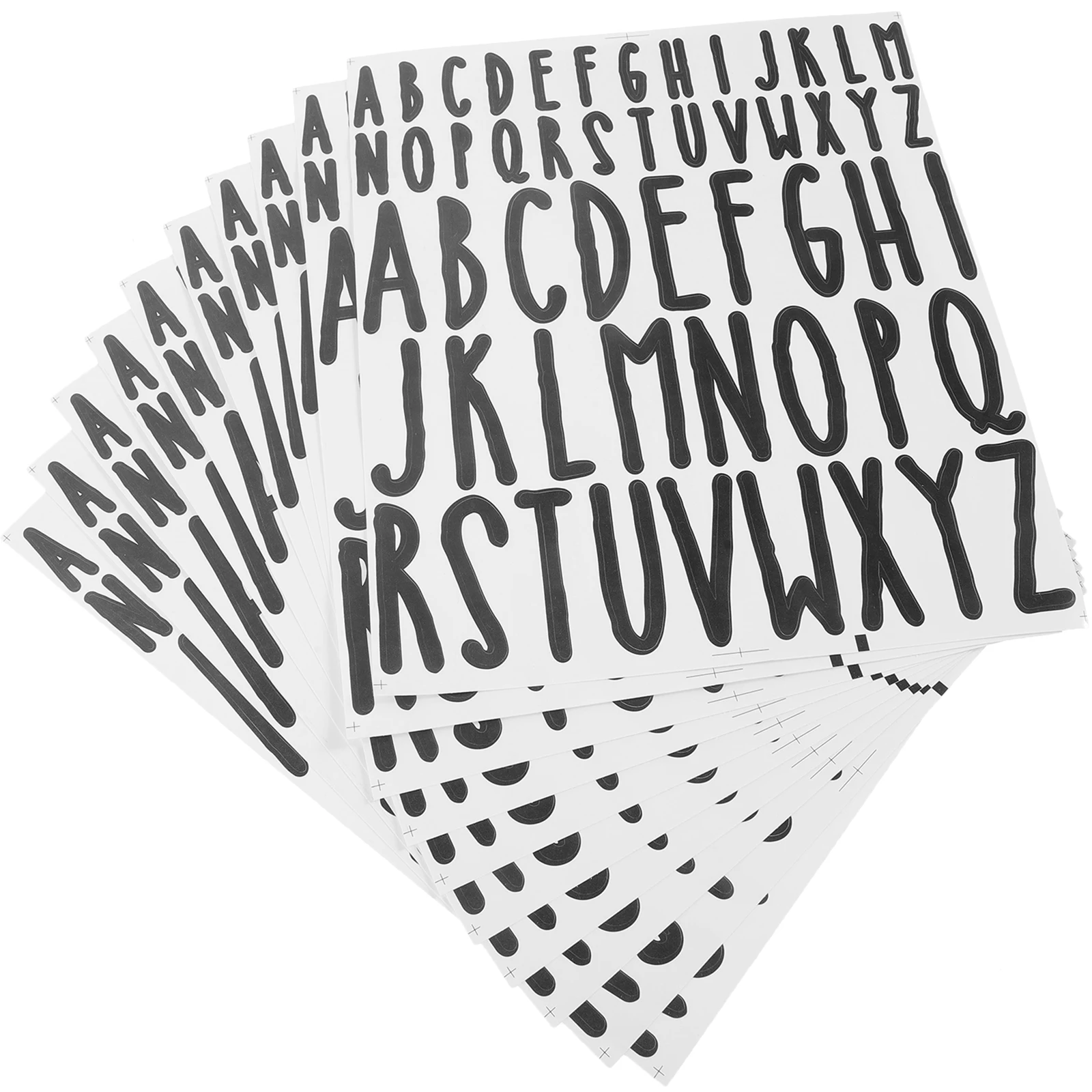 

10 Sheets DIY Letter Stickers Self-Adhesive Removable Letter Decals for Mailbox Door Window Car Multi-Purpose Use