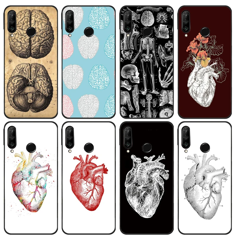 Human Heart Anatomy For Huawei Nova 10 SE Nova 9 5T 3i 7i 8i 11i Y90 Y70 Y60 Y61 P20 P30 P40 Lite P60 Pro Case