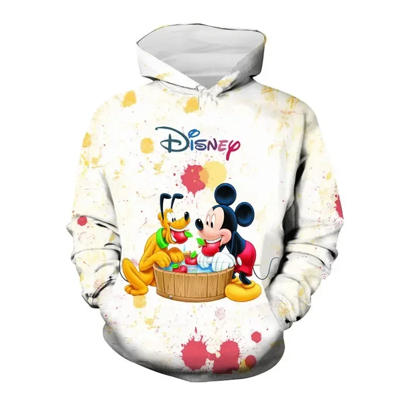 Mickey Mouse Boys Girls Hoodie Donald Duck Children Pullover 3D Printed Pullover Disney Men's Hoodie Oversized Men's Clothing