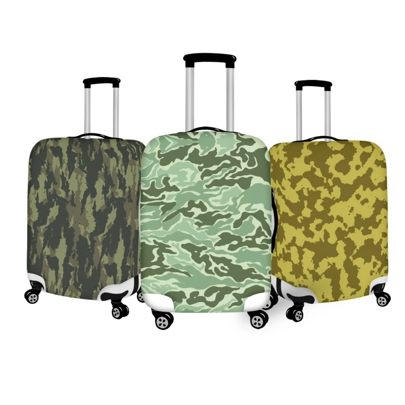 Colorful Camouflage Pattern Suitcase Covers Removeable Luggage Cover Protective Trolley Case Travel Accessories for 18-32 Inch