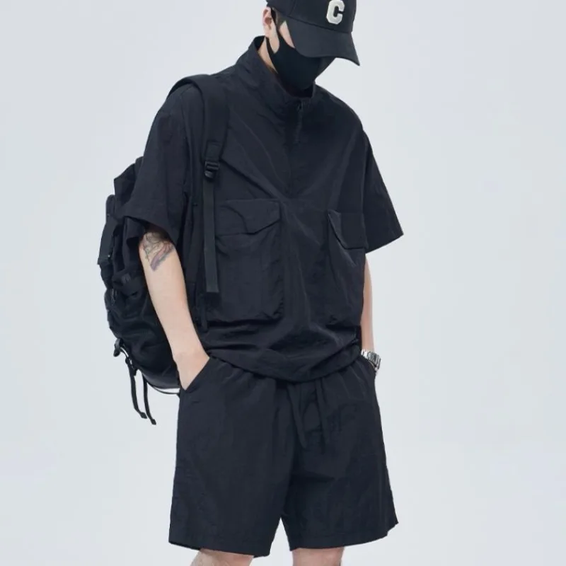 Men Summer Casual Sportswear Set Plus Size Up To 300 Jin Teen American Cool Two Piece Outfit view 5