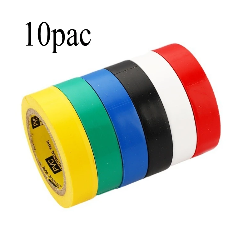 Black PVC Electrical Tape Insulated Flame-Retardant Waterproof High-Voltage Resistant Self-Adhesive for Electric Wiring Work