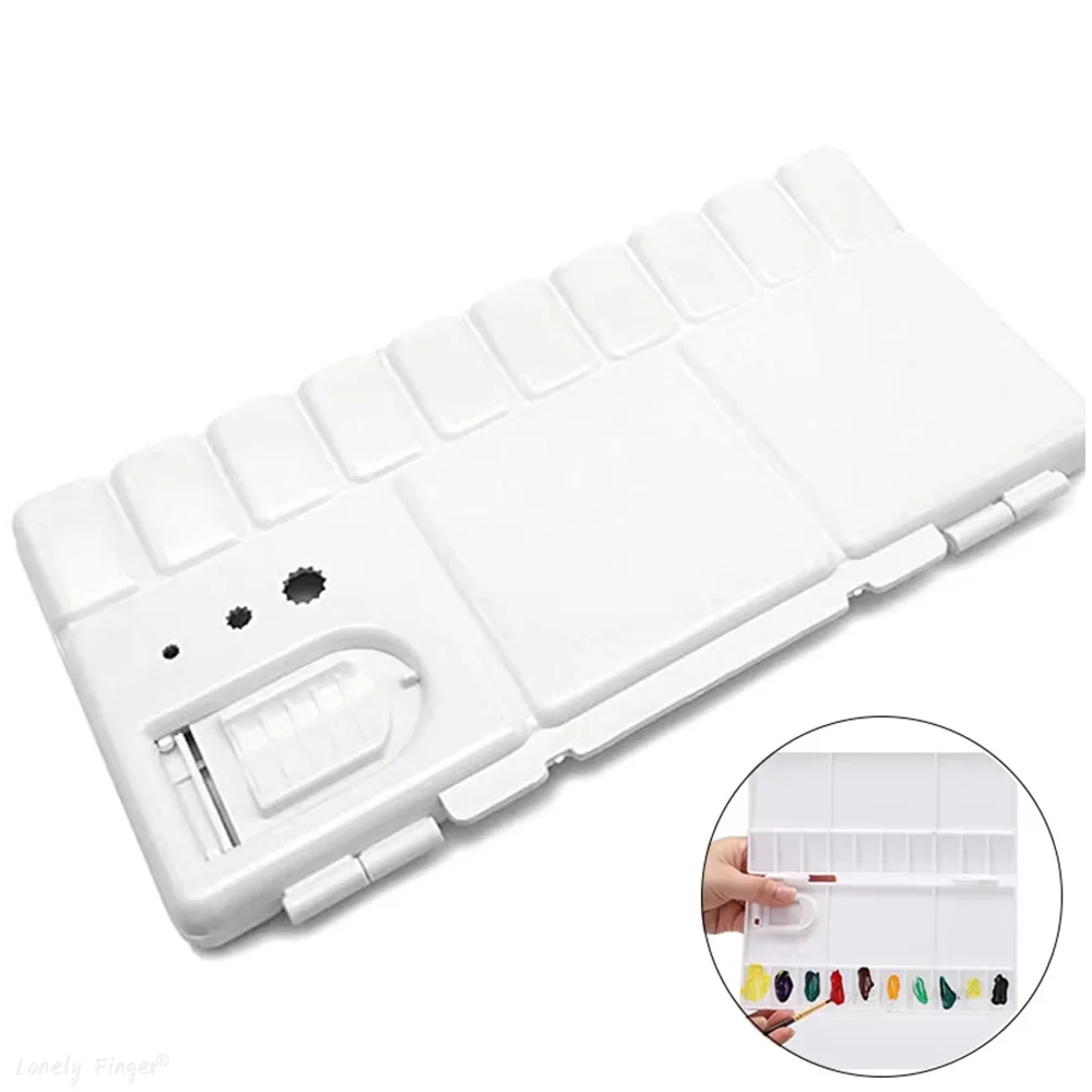 

25 Wells Watercolor Palette, Foldable Acrylic Palette for Crafts, Drawing Projects, Art Class, Paint Palette Tray for Adults