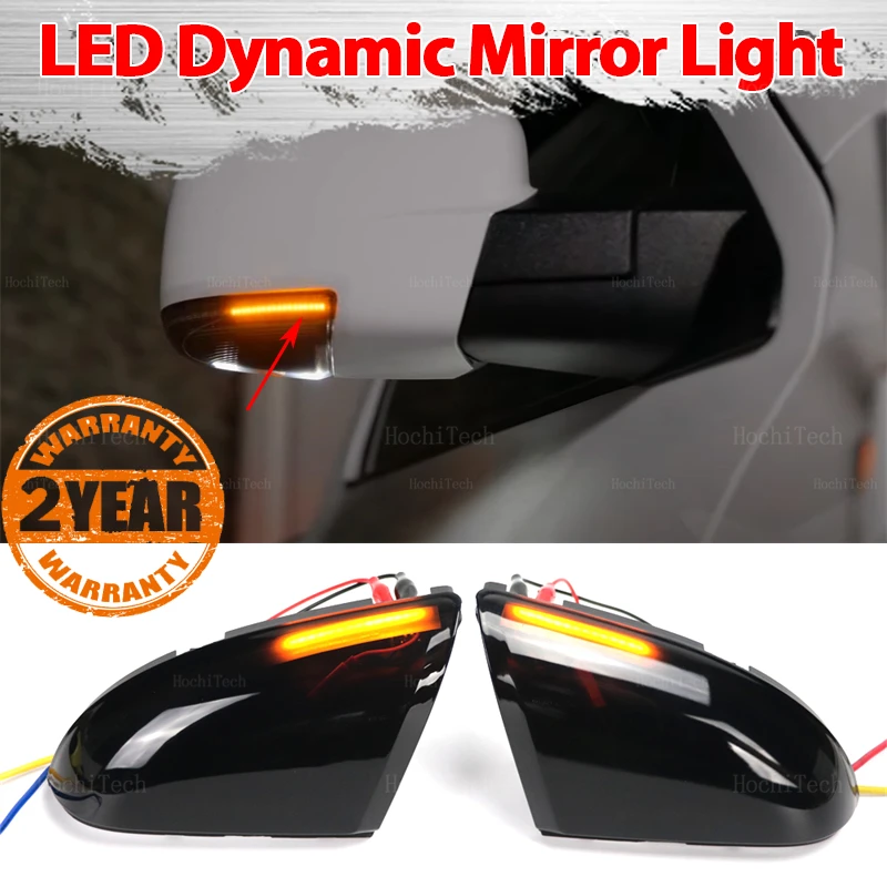 Smoked LED Dynamic Turn Signal Light Side Mirror Flashing Light for Dodge Ram 1500 2500 LED