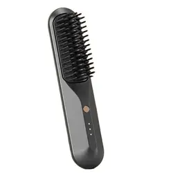 High Quality Wireless Electric Hair Brush Straightening Fast Heating Comb USB Charge Hair Curling Dryer Brush Hair Styling Tools