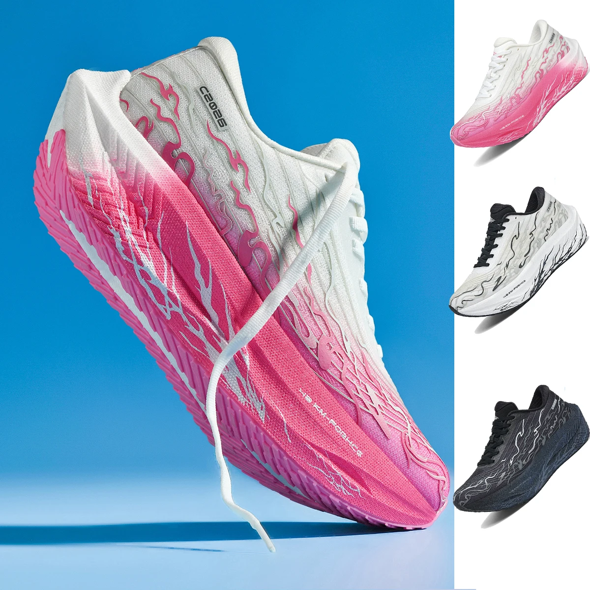 

Мужские и женские кроссовки, осенняя серия, молодежная розовая спортивная обувь, модная амортизирующая гоночная доска из углеродного волокна r