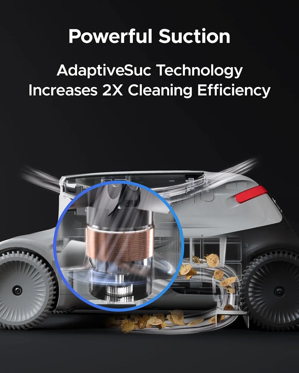 Genkinno P2 Master Kit Robot basenowy odkurzacz, moc ssania 2500GPH, 9000 mA 120 min, duża pojemność kosza, kontrola aplikacji