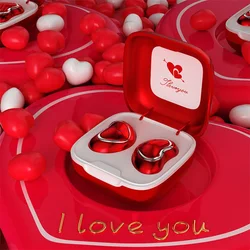 Bluetooth 5.1 True Wireless Headphones Heart Shaped HiFi TWS Earbuds Touch Control Wireless Earphones Sports Headset Lovers Gift