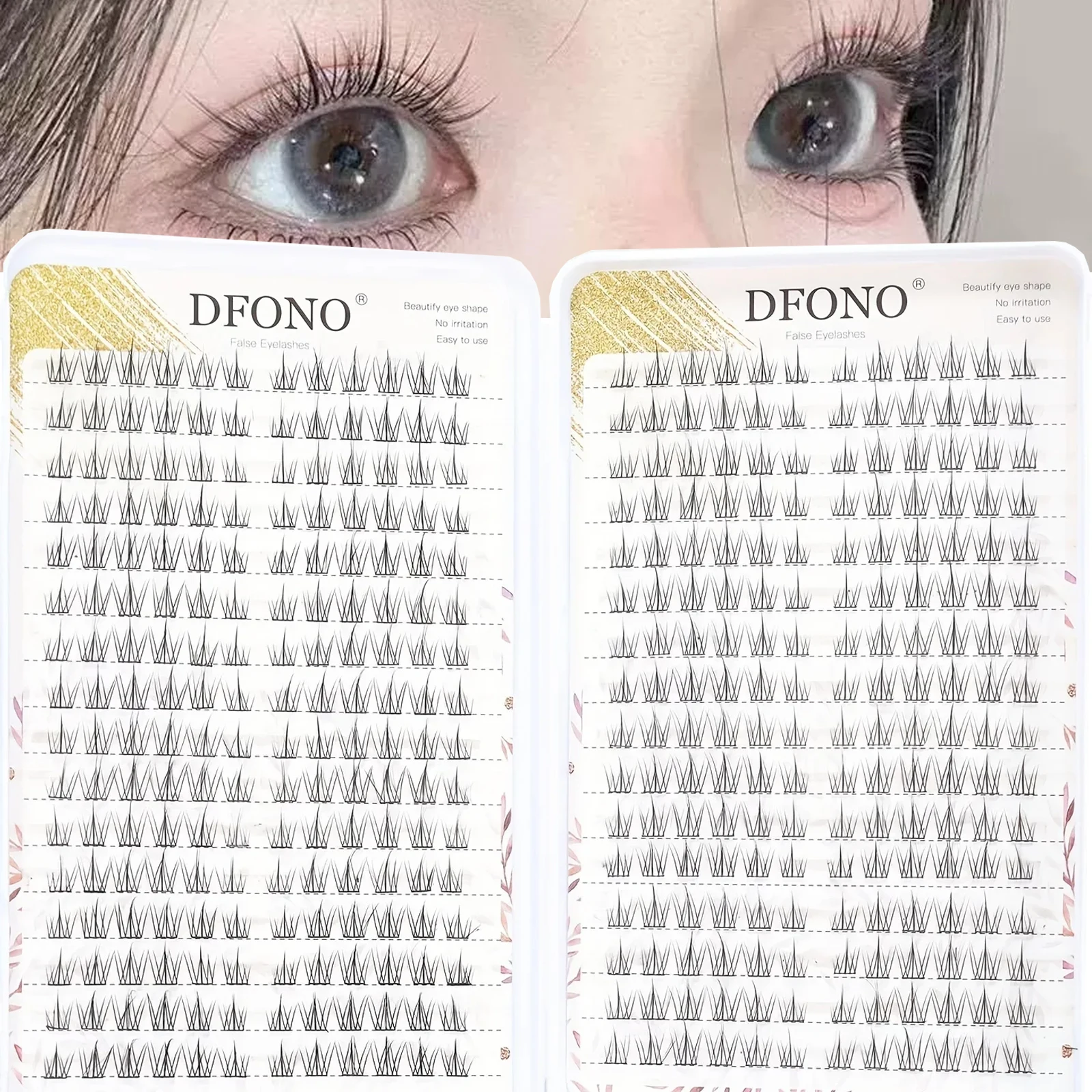 Sunflower Lash Book Manga Fairy Lash Clusters Natural Wispy Spiky Individual Lashes DIY Eyelash Extensions Book Style