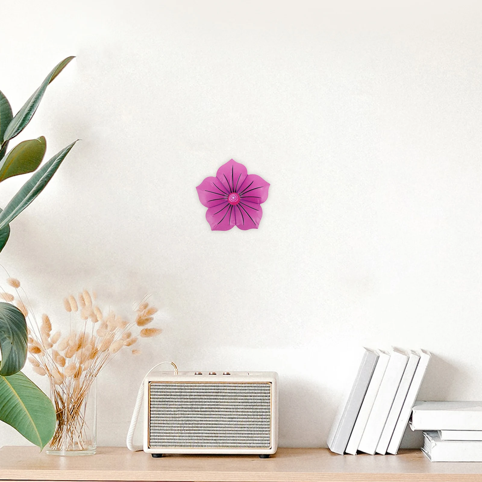 

Iron Flower Wall Decor Home Kitchen Indoor Durable Minimalist Metal Hanging Flowers Night Lamp