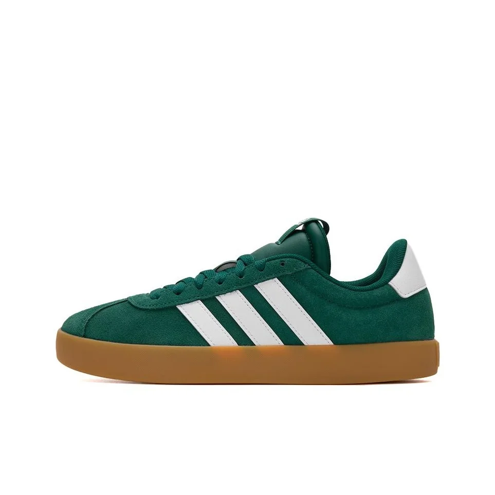 Adidas VL COURT 3.0 Tênis de skate de cano baixo resistente à abrasão e antiderrapante unissex verde branco JP8571