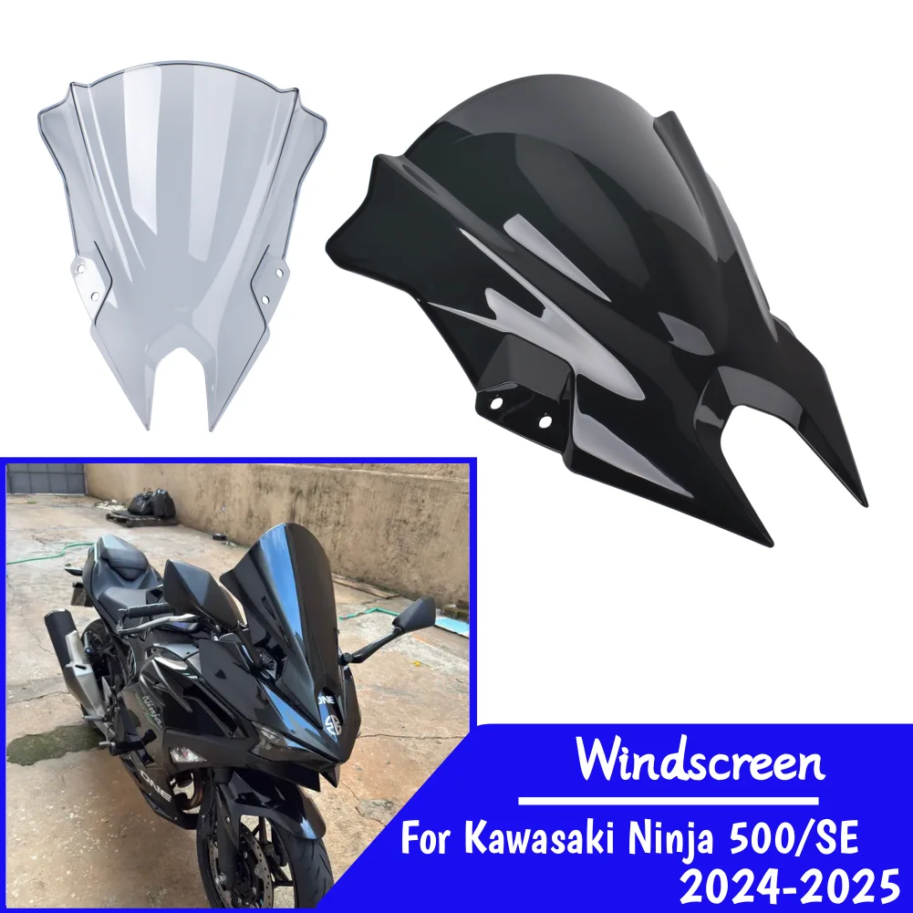 

For Ninja 500 SE Windshield Windscreen For Kawasaki Ninja500 2024 2025 Wind Shield Screen Motorcycle Air Deflectors Accessories
