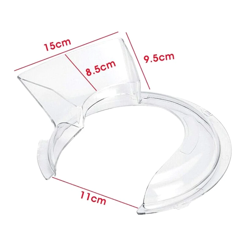 Escudo de vertido Escudo de seguridad transparente para tazón mezclador Kitchenaid de 4,5-5 cuartos, para batidoras con cabezal inclinable Kitchenaid Aid