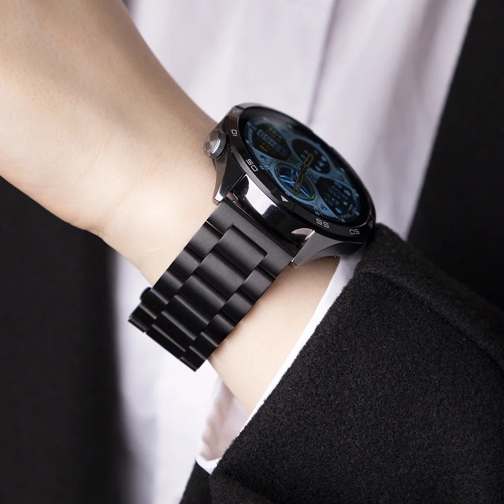Ремешок 22 мм 20 мм для Samsung Galaxy Watch 7 6 5 4 6Classic 40 44 мм Браслет из нержавеющей стали для Huawei GT3 4Pro Amazfit GTR GTS4