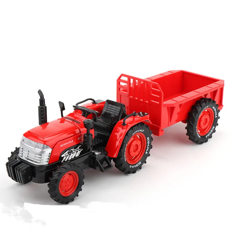 Modèle de tracteur fermier à dos côtelé en alliage, jouets de simulation de voiture de ferme, son et lumière, jouets pour enfants, vente en gros, offre spéciale