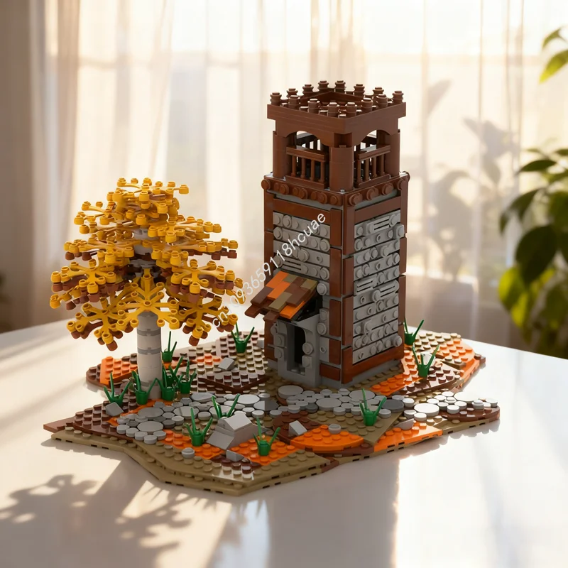 

853 шт. MOC часы башня модель строительные блоки архитектура сборка DIY творческая идея кирпичные игрушки детский рождественский подарок на день рождения